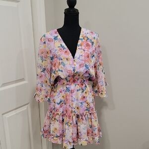 Buddy Love Floral Dress - Pink, Yellow, Purple